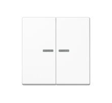 Клавиша для KNX кнопки, 2 группы, с окошком; термопласт; белый  A102KO5BFWW  Jung