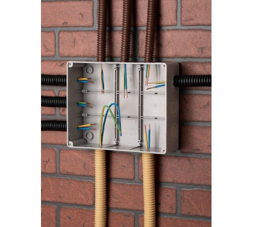 Коробка распределительная КМР-050-043 пылевлагозащитная, 12 мембранных вводов, уплотнительный шнур (240х190х90) EKF PROxima  plc-kmr-050-043  EKF