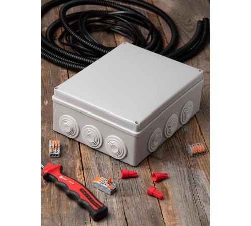 Коробка распределительная КМР-050-043 пылевлагозащитная, 12 мембранных вводов, уплотнительный шнур (240х190х90) EKF PROxima  plc-kmr-050-043  EKF