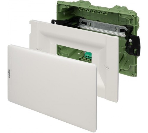 Practibox3 встраиваемый белая дверь 1х8м земля  401711  Legrand