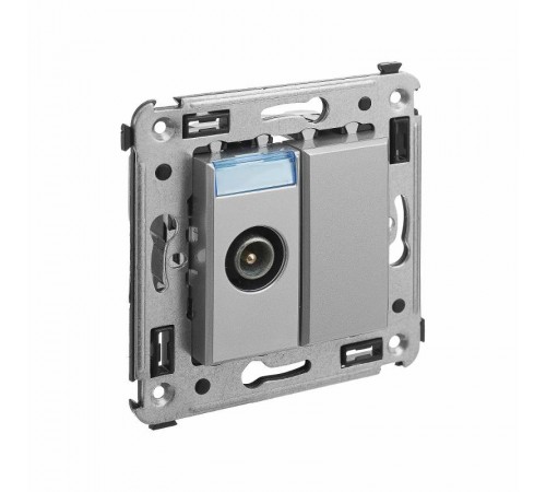 Розетка TV проходная в стену, "Avanti", "Закаленная сталь"  4404513  DKC