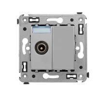 Розетка TV проходная в стену, "Avanti", "Закаленная сталь"  4404513  DKC