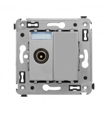 Розетка TV проходная в стену, "Avanti", "Закаленная сталь"  4404513  DKC