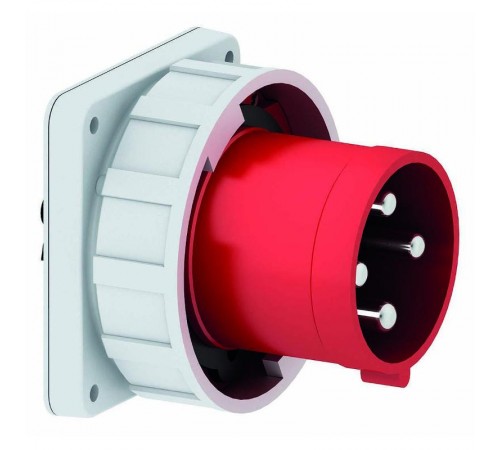 Вилка встраиваемая прямая 125A 4p(3р+PЕ) 6h 400V IP67 2861 120х120 I 2861-Bals I Bals