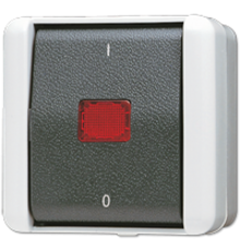 Выключатель контрольный 16 AX 400 V ~ для накладного монтажа IP44  803KOW  Jung