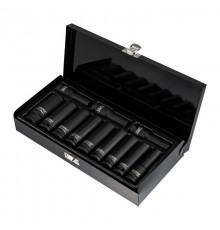 Набор шестигранных ударных торцевых головок, 1/2", 78мм, 12 предметов (10-24мм) металлический кейс  KR-12-8421  Kranz