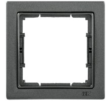 BOLERO Q1 антрацит Рамка 1-местая квадратная РУ-1-БА EMB12-K95-Q1  IEK