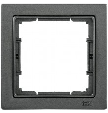 BOLERO Q1 антрацит Рамка 1-местая квадратная РУ-1-БА EMB12-K95-Q1  IEK