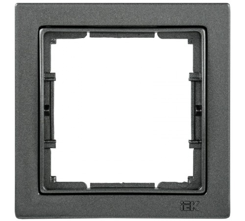 BOLERO Q1 антрацит Рамка 1-местая квадратная РУ-1-БА EMB12-K95-Q1  IEK