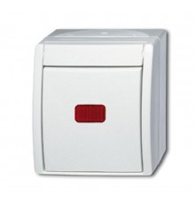 Переключатель 1-клавишный, контрольный, IP44, для открытого монтажа, серия ocean, цвет альпийский белый  1085-0-1622   2CKA001085A1622  ABB