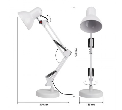 Светильник настольный под лампу N-214-E27-40W-W белый  Б0035069  ЭРА