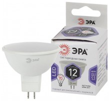 Лампа светодиодная LED MR16-12W-860-GU5.3 (диод, софит, 12Вт, холод, GU5.3) (10/100/4200) Б0049075  ЭРА
