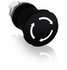 Кнопка MPET4-10B ГРИБОК черная (только корпус) 40мм отпускание поворотом  1SFA611523R1006  ABB