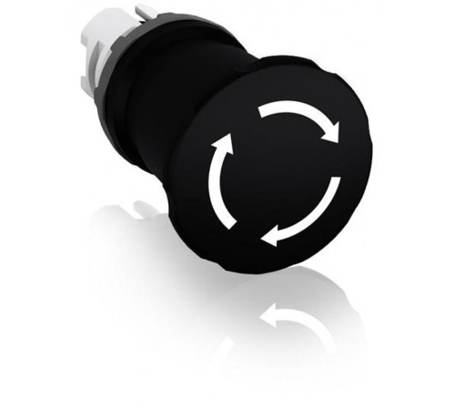 Кнопка MPET4-10B ГРИБОК черная (только корпус) 40мм отпускание поворотом  1SFA611523R1006  ABB