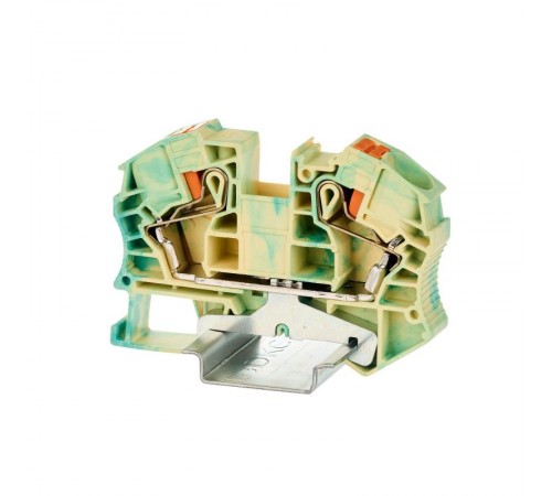 Клемма заземления, зажим push-in, 2 точки подключения, 16 кв.мм  VPR-16-PE-YG  DKC