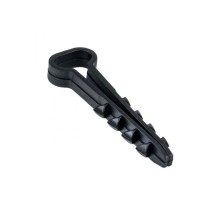 Дюбель-хомут (5х10 мм) для плоского кабеля черный (100 шт.) EKF PROxima  plc-cd1-5x10b  EKF