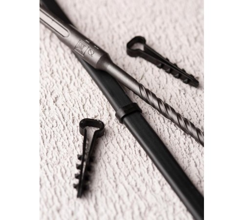 Дюбель-хомут (5х10 мм) для плоского кабеля черный (100 шт.) EKF PROxima  plc-cd1-5x10b  EKF