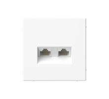 ArtGallery Белый Розетка двойная компьютерная RJ45+RJ45, кат. 5е, механизм  GAL000185  SE