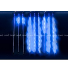 Занавес светодиодный Звездный дождь соед 6 нитей ULD-E1505-336/DTK BLUE IP44 TWISTED METEOR 336диодов 15х05м синяя IP44 прозр  UL-00000167  Uniel