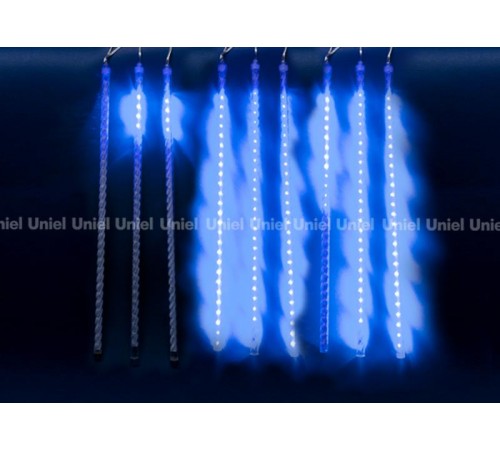 Занавес светодиодный Звездный дождь соед 6 нитей ULD-E1505-336/DTK BLUE IP44 TWISTED METEOR 336диодов 15х05м синяя IP44 прозр  UL-00000167  Uniel