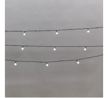 Гирлянда светодиодная Шарики 5м, 20LED, IP20, зеленый провод, свечение мульти (RG/RB), мигание, 230В  304-023  NEON-NIGHT