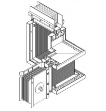 Секция Z лев. вверх 800А Cu 3L+N+PER IP55 тран. IEK  LB-0800C4-35-F-ZLU  IEK