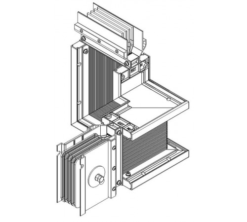 Секция Z лев. вверх 5000А Al 3L+N+PER НК IP55 тран. IEK  LB-5000A4-25-F-ZLU  IEK
