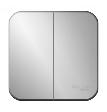 Blanca Алюминий О/У с изолирующей пластиной Выключатель 2-клавишный 10А, 250B  BLNVA105013  SE