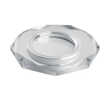 Светильник потолочный встраиваемый со светодиодной подсветкой 15LED*2835 SMD 4000K, MR16 50W G5.3, белый, хром, CD8120 с др-ром в/компл  41909  FERO