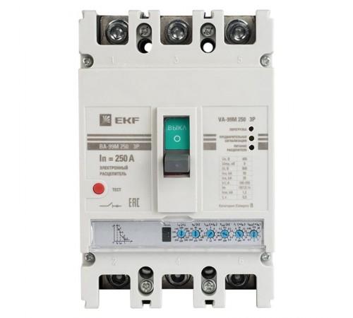 Выключатель автоматический ВА-99М  250/250А 3P 50кА с электронным расцепителем PROxima  mccb99-250-250me  EKF