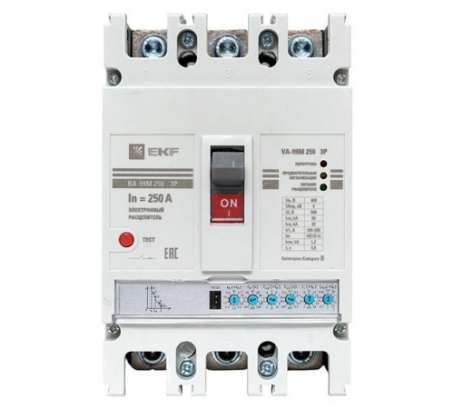 Выключатель автоматический ВА-99М  250/250А 3P 50кА с электронным расцепителем PROxima  mccb99-250-250me  EKF