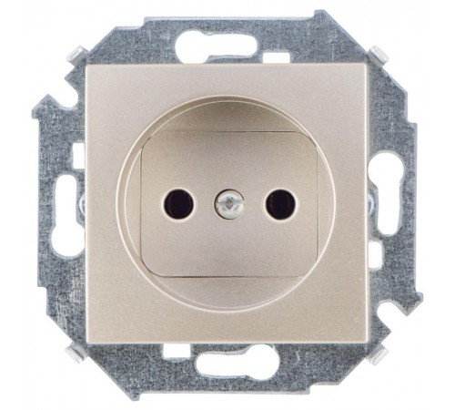 Simon 15 Шампань Розетка б/з, 16А 250В, винт. зажим  1591431-034  Simon