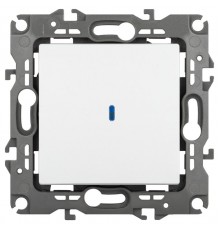 Выключатель ЭРА Серия 12 12-1102-01М с подсветкой, 10АХ-250В, белый матовый   Б0065679  ЭРА