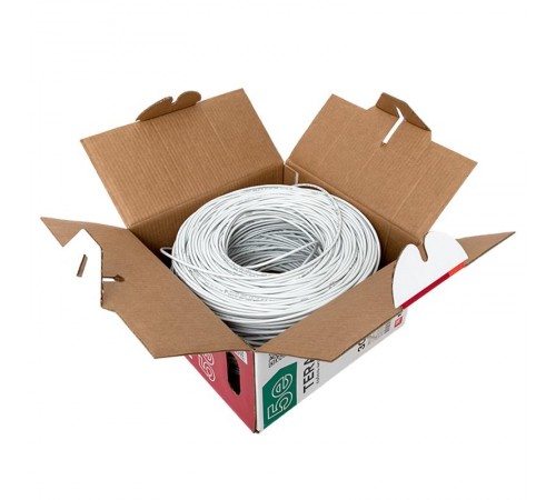 Кабель витая пара TERACOM PRO Cat.5E U/UTP 4 пары solid 24AWG цвет серый упак. 305м  TRP-5EUTP-04PVC-GY-IN3  EKF