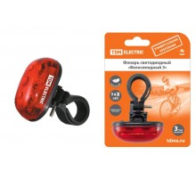 Фонарь велосипедный 3хLED 2хAAA Велосипедный 3, 3 режима  SQ0350-0029  TDM