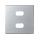 Simon 82 Накладка для коннектора 2*USB 2.0 типа А, "мама", S82 Detail, алюминий  8201090-093  Simon