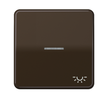 Клавиша с окошком и символом "освещение" для выключателей с подсветкой; коричневая  CD590KO5LBR  Jung