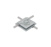 Универсальный соединитель для прутка  5-10 мм с 3 пластинами 40х40 мм CU  3USM-D5-10 CU  КМ-профиль