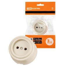 Розетка 2П 10А 250В сл. кость "Виви"  SQ1820-1316  TDM