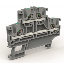 Двухуровневая клемма на 2,5 кв.мм синяя  ZEFD200BL  DKC