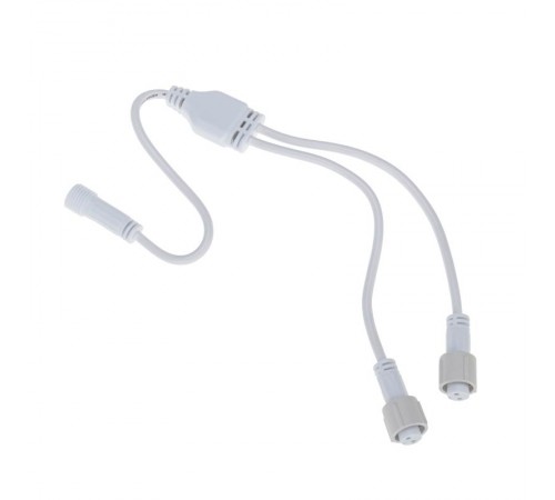 Разветвитель -Y для уличных гирлянд Professional (1 вход, 2 выхода) белый ПВХ  315-404  NEON-NIGHT