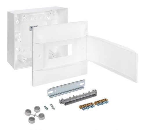 Practibox S Пластиковый щиток Навесной 1X8 Белая дверь  134608  Legrand