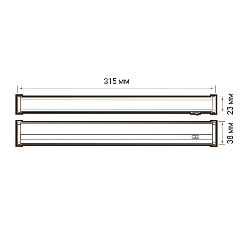 Светильник светодиодный линейный ДПО PLED T5i PL 300 4W FR 6500K 180-265V  .5034853  JAZZWAY