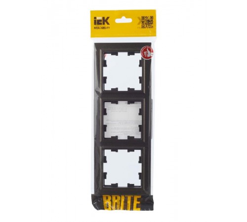 BRITE Рамка 3-ая РУ-3-БрТБ темная бронза  BR-M32-K45  IEK
