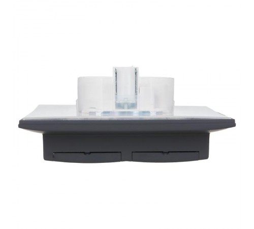 SKANDY Розетка 2-местная с кр. 16А в сб IP44 SK-R12G графит  SK-R26-16-44-K53-F  IEK