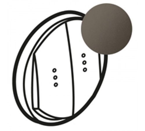 Celiane Графит Клавиша двойная для выключателя/переключателя с подсветкой  067904  Legrand