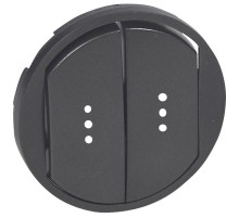 Celiane Графит Клавиша двойная для выключателя/переключателя с подсветкой  067904  Legrand