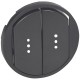 Celiane Графит Клавиша двойная для выключателя/переключателя с подсветкой  067904  Legrand