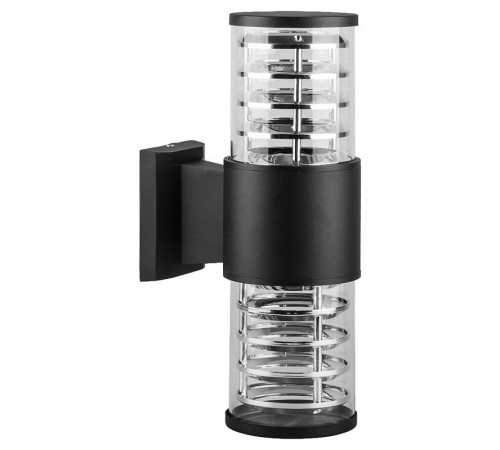 Светильник архитектурный настенный DH0802 230V без лампы 2*E27, 320*175*108 черный  06298  Feron