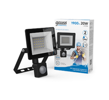 Прожектор светодиодный LED 20W 1380lm IP65 6500К с датчиком движения  628511320  Gauss